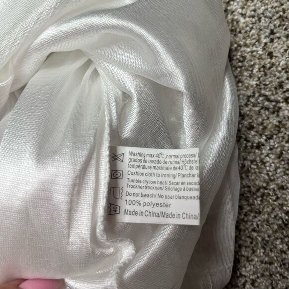 NWT Swiss Dot Chiffon 3/4 Ruffle Sleeve Blouse - Zeagoo Size Small #83 - Picture 12 of 13